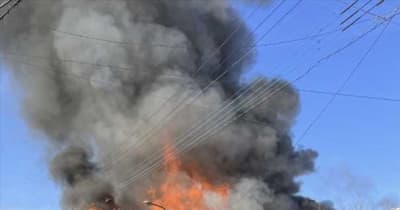 【動画】住宅5棟の火災、2棟が全焼か　群馬・富岡市