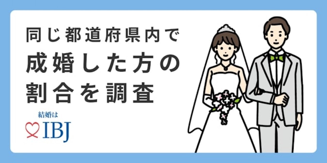 愛知県内同士で結婚する割合は8割以上　IBJ、「同じ都道府県内で成婚した人の割合」を公開