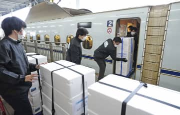 旬の魚、新幹線客室で大量輸送　JR九州と鹿児島県が実験