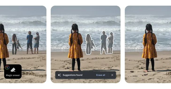 Pixelの「消しゴムマジック」、iPhoneでも利用可能に　「Google One」ユーザーなら