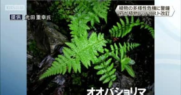 京都府　植物絶滅危惧種レッドリスト改訂