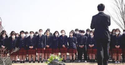 相馬総合高で震災追悼行事　合併前2校で16人犠牲、生徒ら祈り