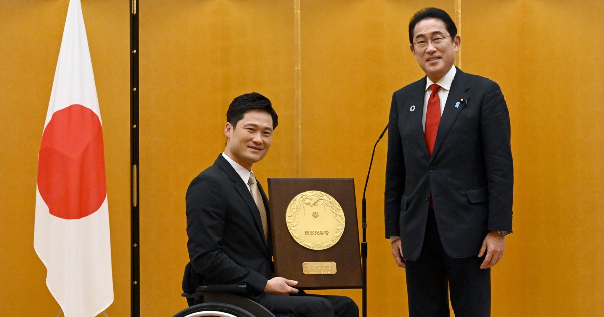 国枝慎吾さんに国民栄誉賞授与　車いすテニス、パラスポーツで初