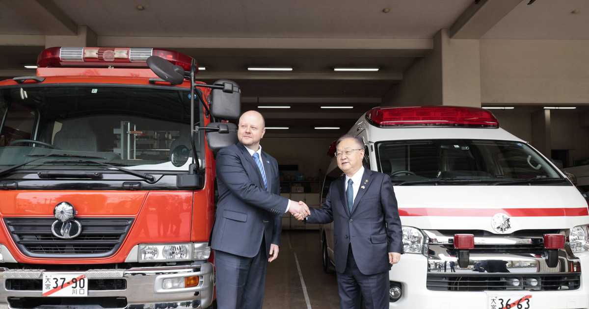 埼玉県川口市がウクライナに消防車を寄贈