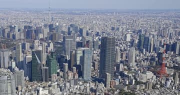 東京のオフィス空室率上昇　1坪当たり賃料、2万円割れ