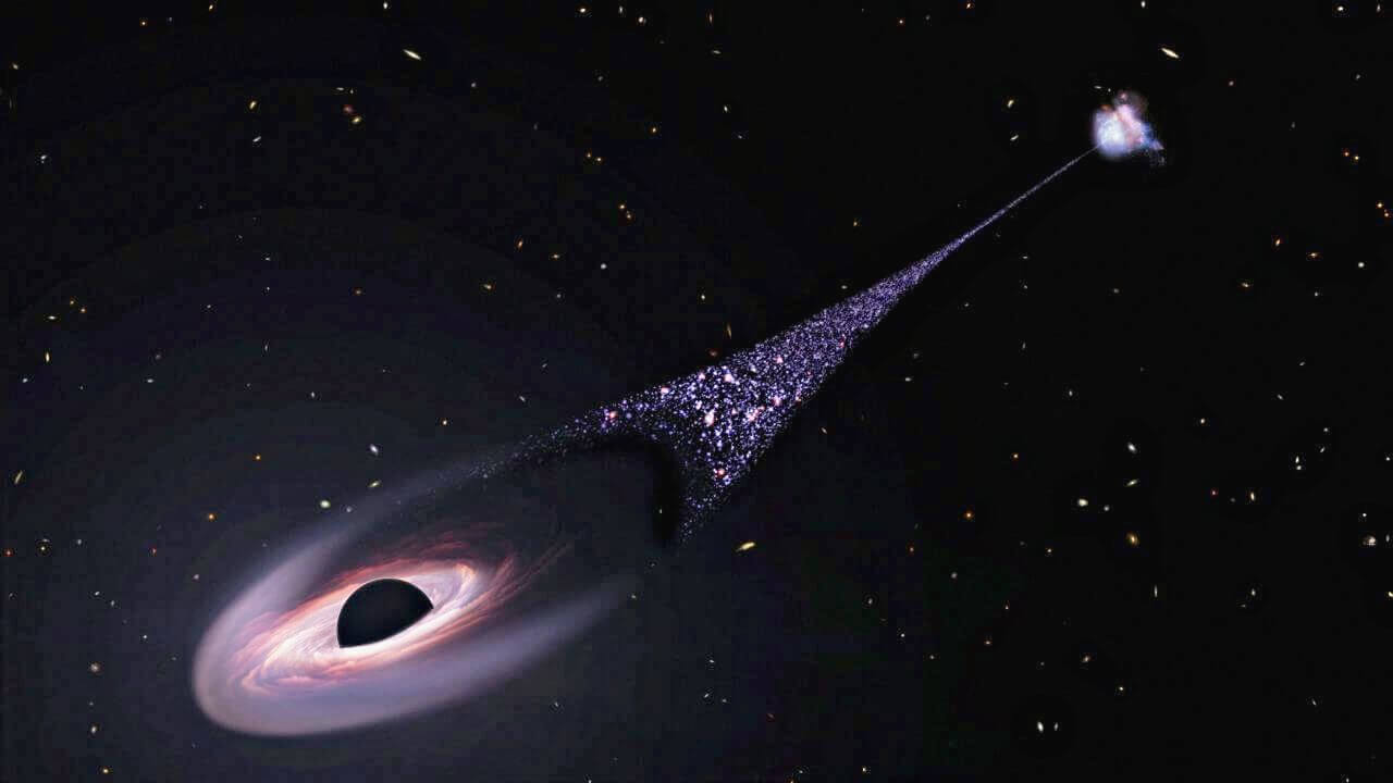 ブラックホールが残した“星の軌跡”　ハッブル宇宙望遠鏡の画像から偶然発見