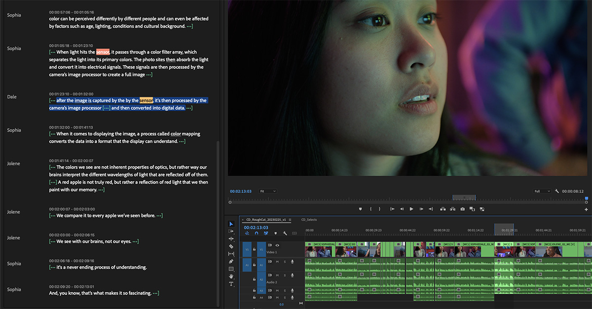 「テキストで動画編集」、Premiere Proで可能に　Adobeの動画ツールに大型アップデート