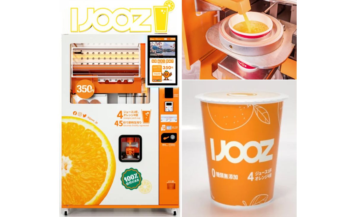 生搾りオレンジジュース自動販売機「IJOOZ」、日本に進出　上野や八王子、池袋に設置　オレンジ4個使用で1杯350円