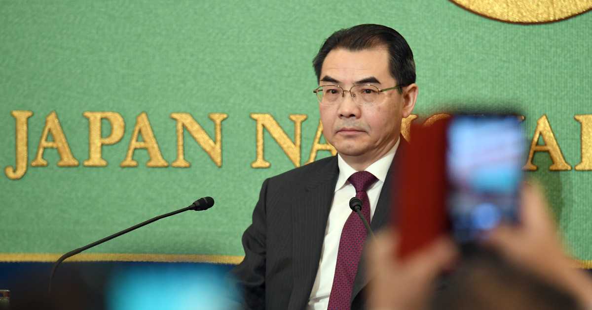 中国大使「日本の民衆が火の中に」発言に林外相が抗議　台湾問題巡り
