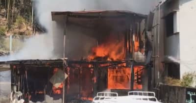 【速報】「解体中の家が燃えている」通報　消防が消火活動　広島
