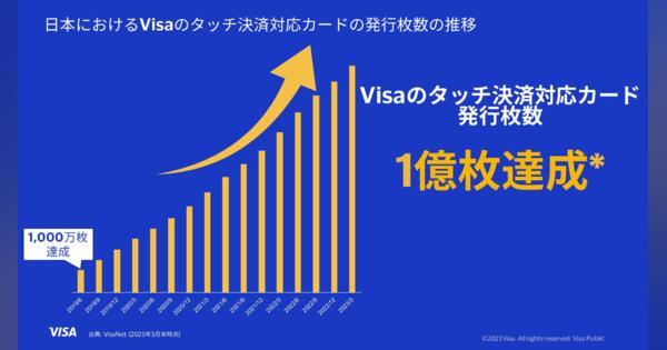 Visaのタッチ決済対応カードが1億枚超え　決済端末台数はQUICPayやiD、Suica並みに