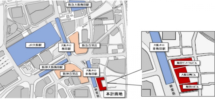 大阪の梅田OSビルなど3棟共同建て替え、阪急電鉄など基本協定締結