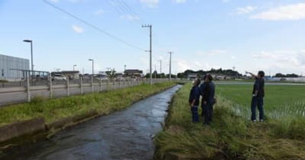 真岡の用水路で男性流され死亡　大雨で水量増、茨城県内で発見