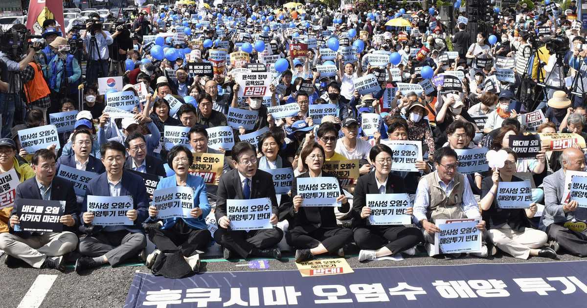 「日本は太平洋を下水道に」　中国と韓国野党が共闘　福島・処理水放出非難