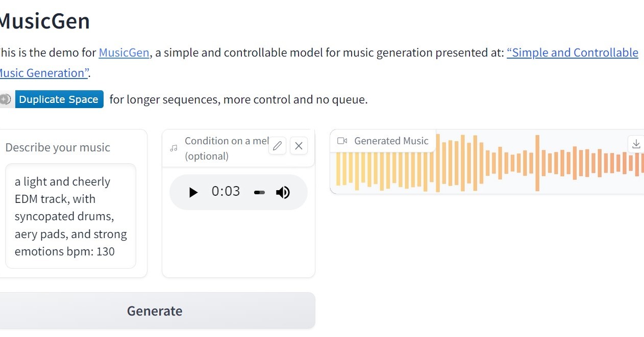 Meta、テキストや旋律から音楽を生成するAI「MusicGen」をオープンソース化　Hugging Faceでお試し可能