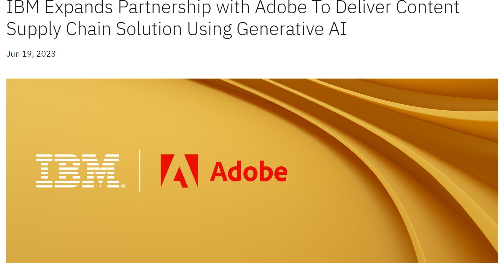 AdobeとIBM、企業の生成AI活用支援で提携拡大