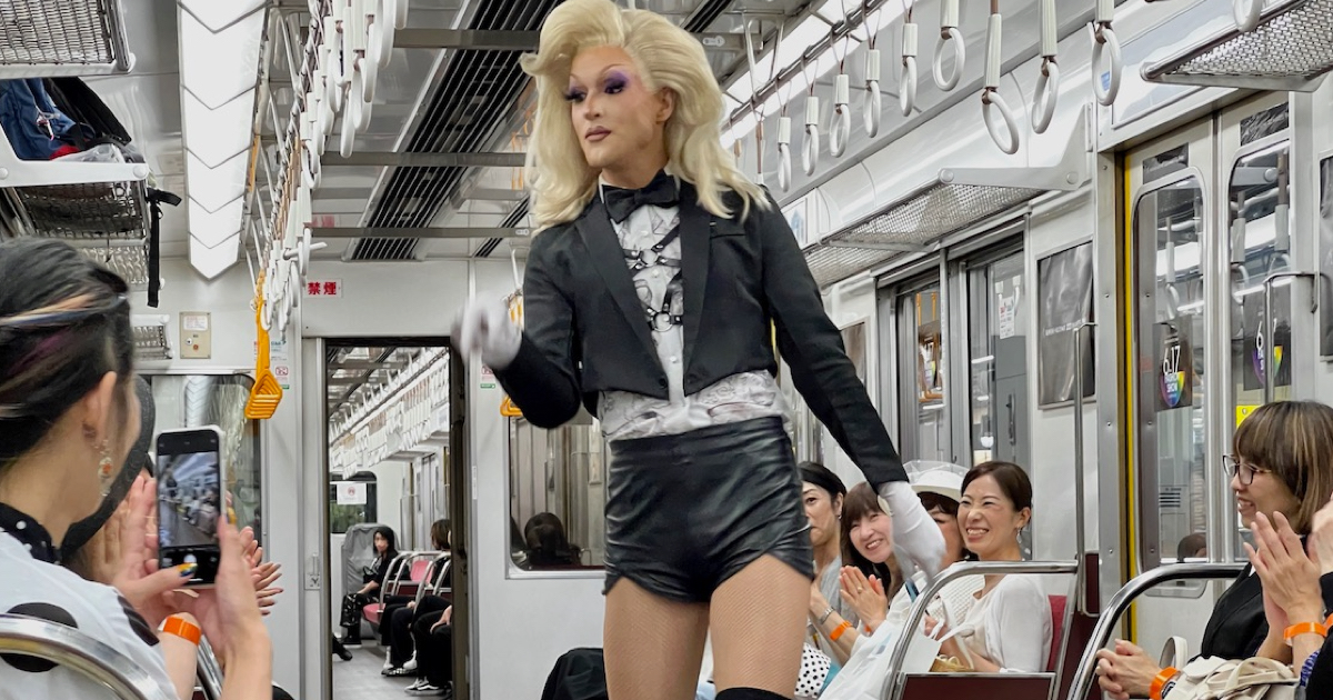 LGBTQ当事者と支持者のアライが共創ファッションショー　ランウエイは近鉄電車