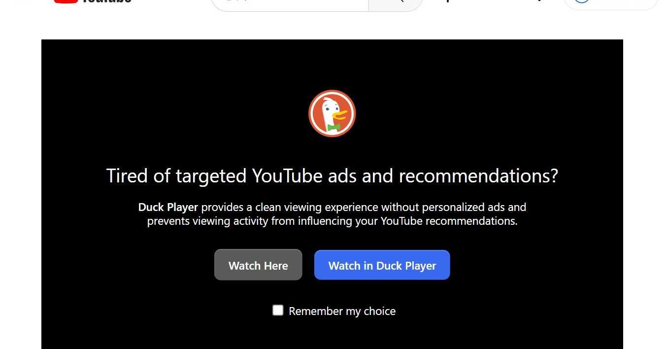 DuckDuckGoのWebブラウザ（β）、ついにWindowsにも　YouTubeの広告なし再生も可能