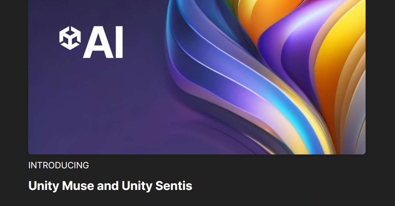 Unity、2つのAIソリューション「Unity Muse」と「Unity Sentis」のクローズドβ提供開始