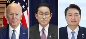 日米韓首脳会談、定例化へ　結束誇示、共同声明を調整