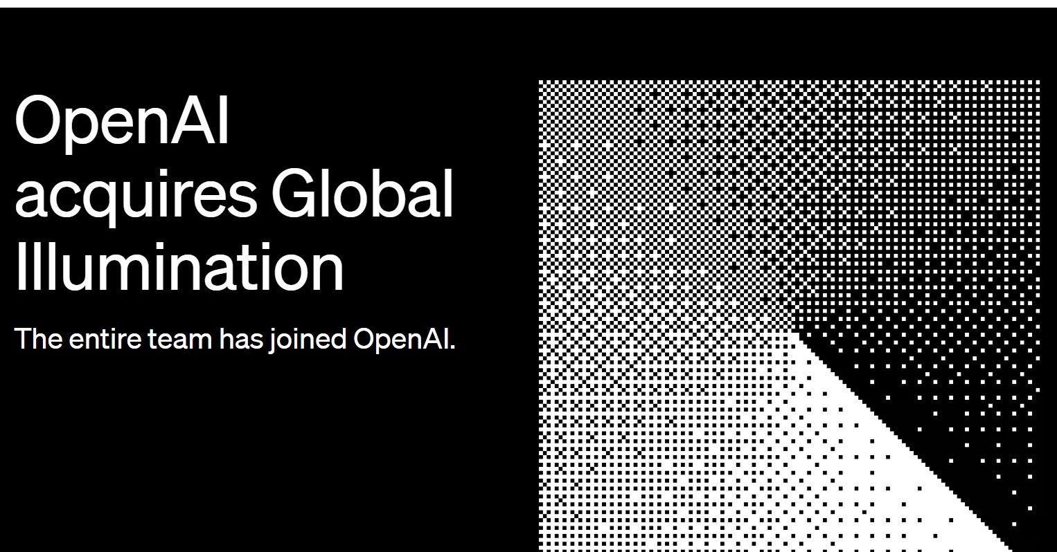 OpenAI、初の公開企業買収はInstagram出身者らの新興企業Global Illumination