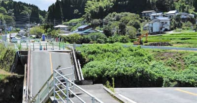 7月豪雨で崩落の金内橋、仮橋工事に着手　熊本県山都町の国道445号