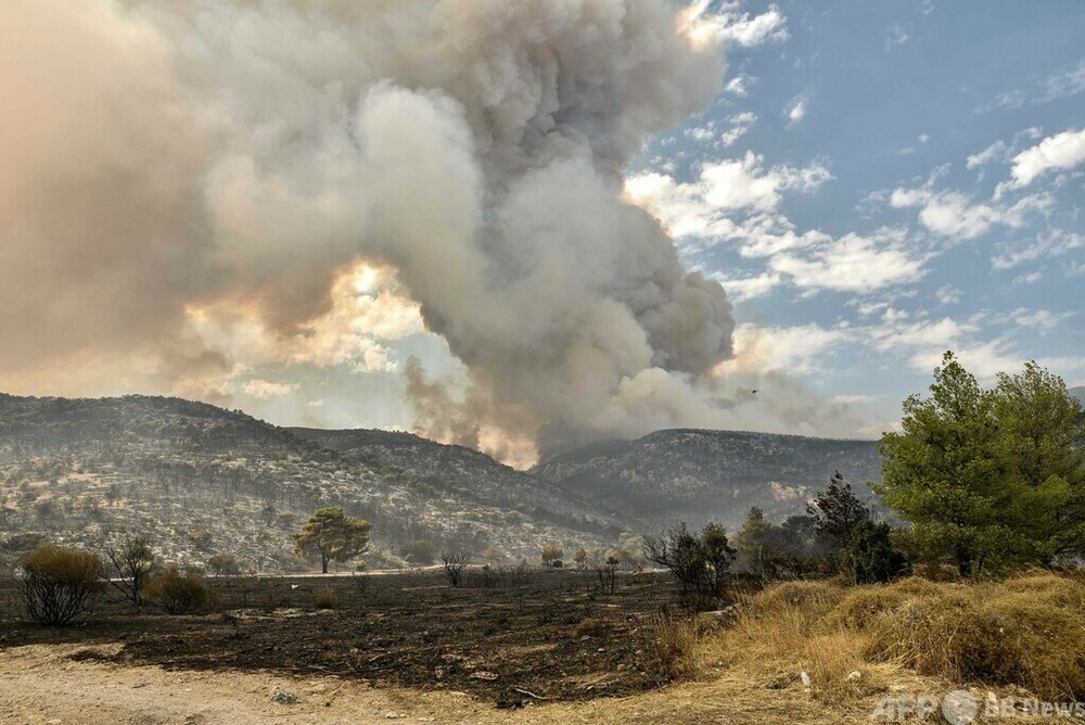 ギリシャ山火事、「EU史上最大規模」に