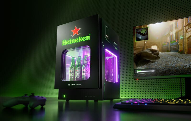 ハイネケンが「ゲーミング冷蔵庫」発表、パソコンとビールを同時冷却できてしまう