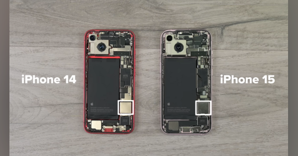 iPhone 15分解動画をiFixitが公開。48MPセンサは15 Pro Maxより約22%小サイズ