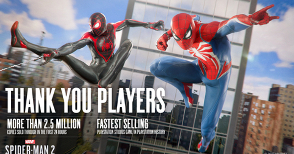 PS5の「Marvel's Spider-Man 2」、発売1日で250万本超の史上最速に