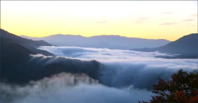 この時期ならではの絶景『滝雲』　山の尾根から雲が滝のように　「来るたび“顔色”が違う」　新潟
