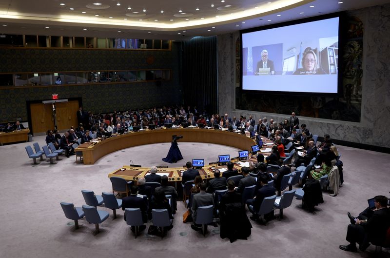 国連、ガザ人道支援に戦闘一時停止呼びかけ　米提案にロシア反対