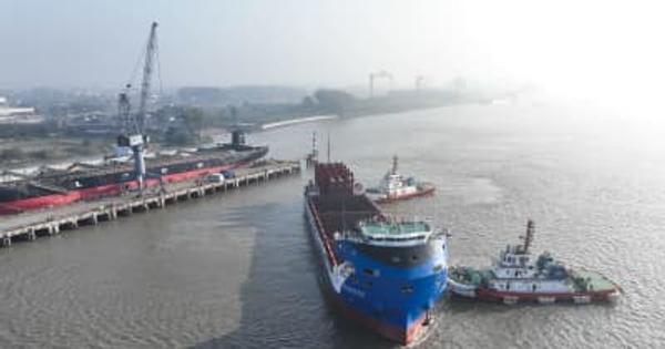 揚州中遠海運重工の1万トン級電動コンテナ船、試験航行