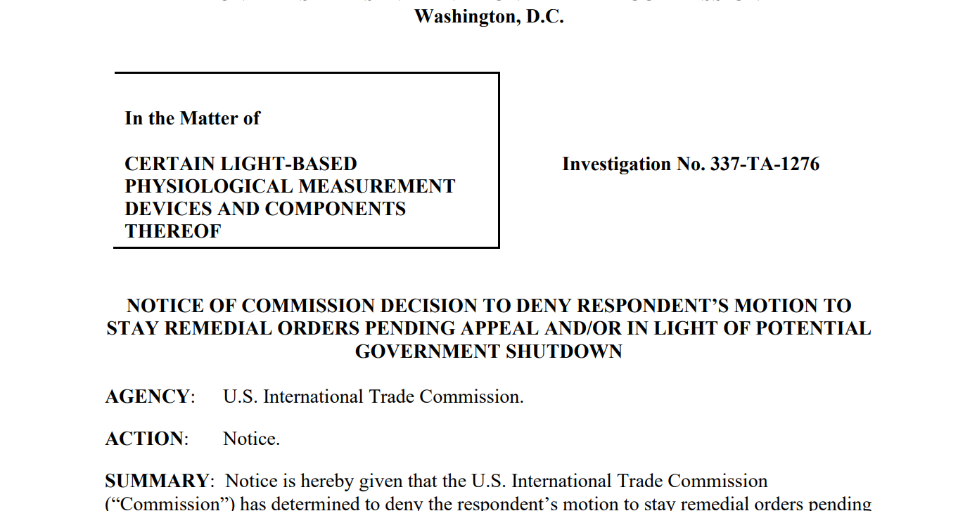 ITC、米国での「Apple Watch」販売禁止措置停止を求めるAppleの申立を却下