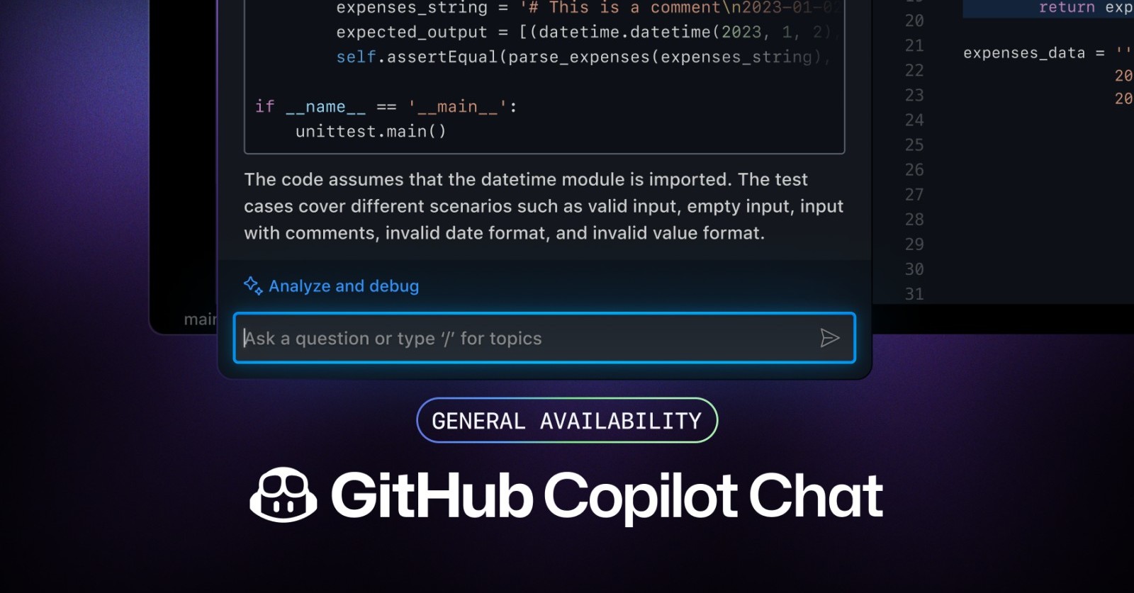 「GitHub Copilot Chat」、すべてのGitHub Copilotユーザーが利用可能に