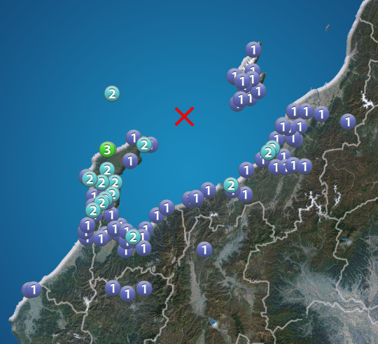 【取消】石川県で震度7の地震発生と気象庁　実際には最大震度3