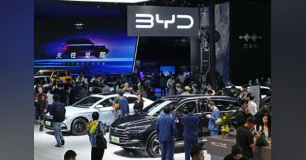 中国BYD、EV販売7割増　23年、テスラ追い抜きは困難か