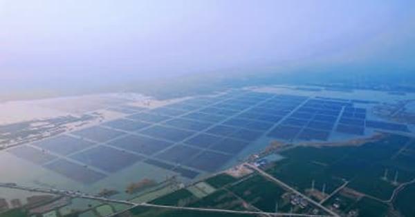 単体で中国最大規模の浮体式水上太陽光発電所、発電を開始　安徽省阜陽市