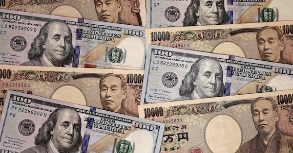 円は対ドルで148円台前半に下落、米金利上昇受けてドル買い優勢に