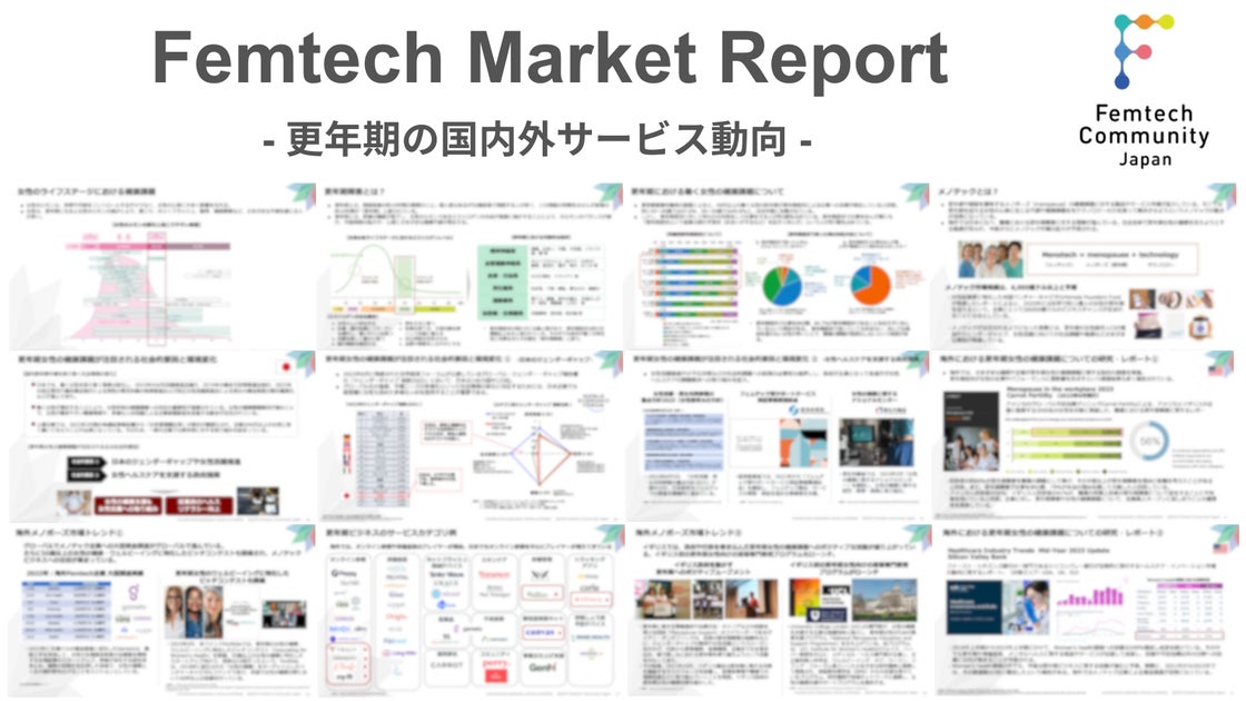 「更年期の国内外サービス動向 - Femtech Market Report_2023Q3 - 」をリリース