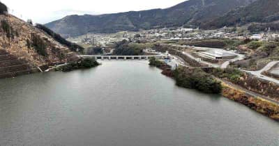 立野ダム試験湛水で満水に　熊本県南阿蘇村・大津町　5日から放流
