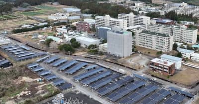 宮崎大学駐車場で太陽光発電　年間12％二酸化炭素排出量削減へ