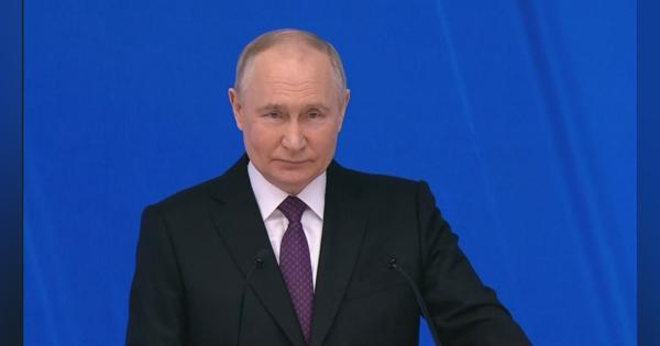プーチン大統領が年次教書演説 ロシア軍「優勢」強調　来月の大統領選向けアピール　核戦力誇示で欧米けん制