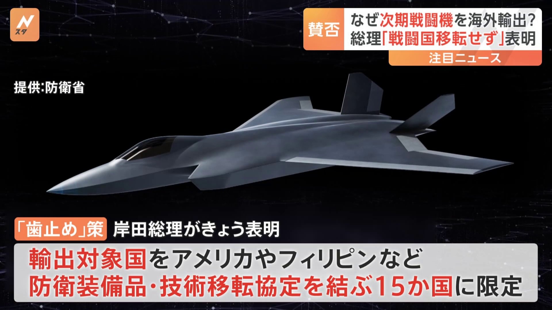 安全保障政策の大転換　次期戦闘機を海外輸出の理由　岸田総理「次期戦闘機に限る、戦闘国は除く」表明