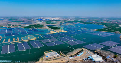 地盤沈下地域の振興、漁業・農業と太陽光の共生で推進　中国山東省