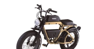 オートバイのようなYADEAの電動アシスト自転車に新色　型式認定も取得