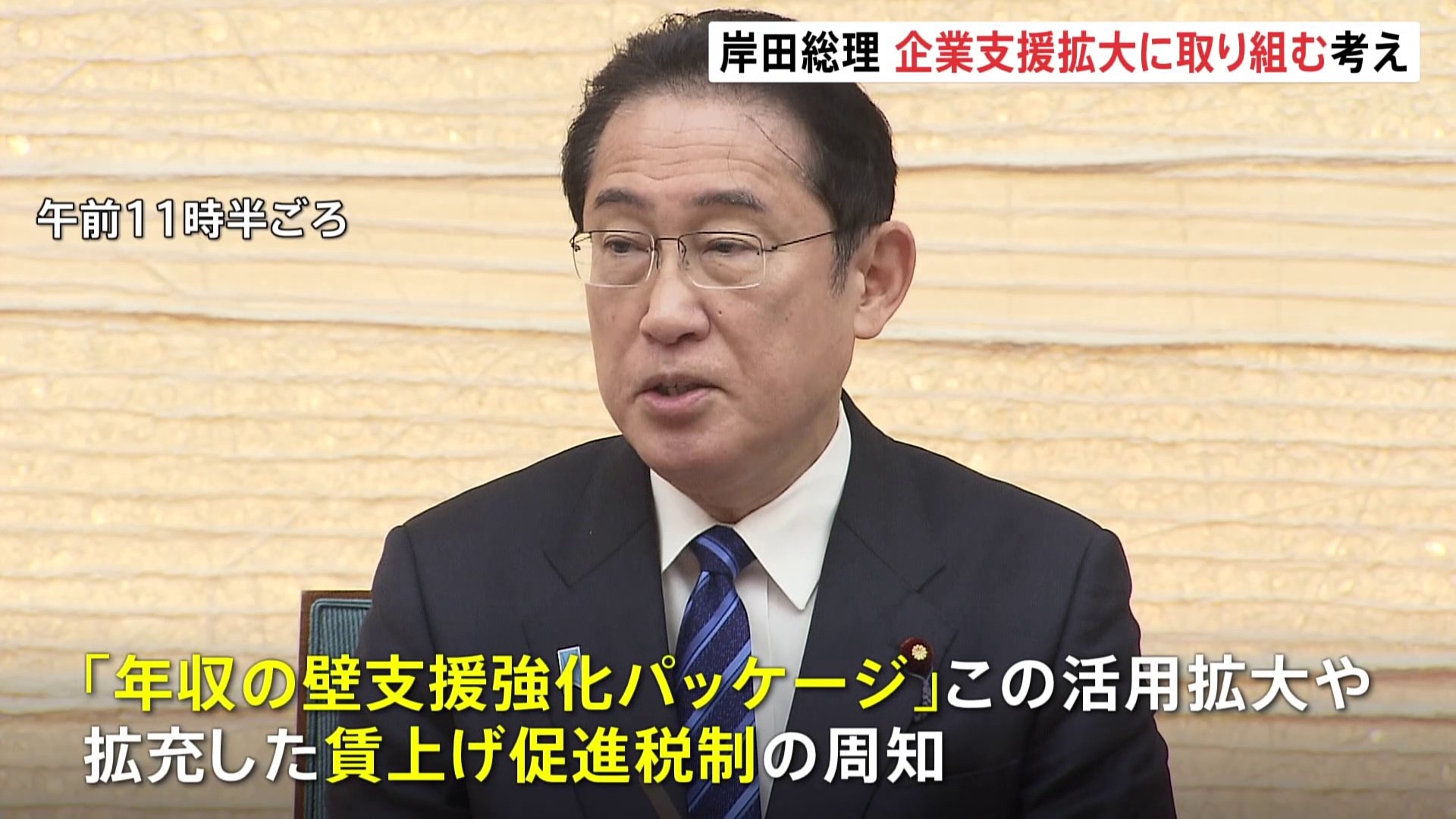 岸田総理「年収の壁」対策　企業に対する支援の拡大に取り組む考え示す