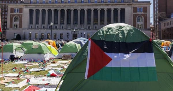 米大学でガザ攻撃への抗議デモ続く　各地に拡大