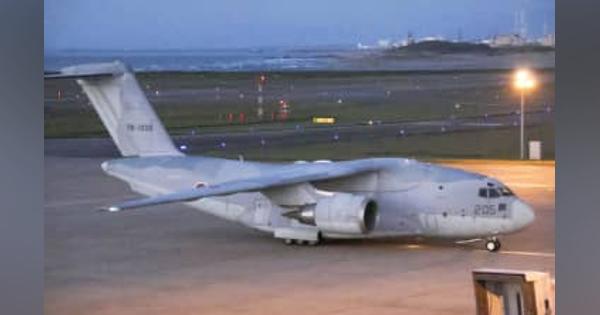 空自のC2輸送機が緊急着陸　新潟空港、搭乗者にけがなし