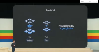 グーグル、独自生成AI「Gemini 1.5 Pro」新機能と高速版「Gemini 1.5 Flash」を発表